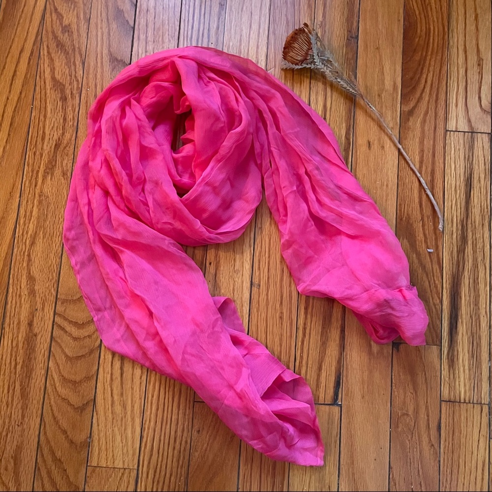 NWT ILANA WOLF pink silk scarf